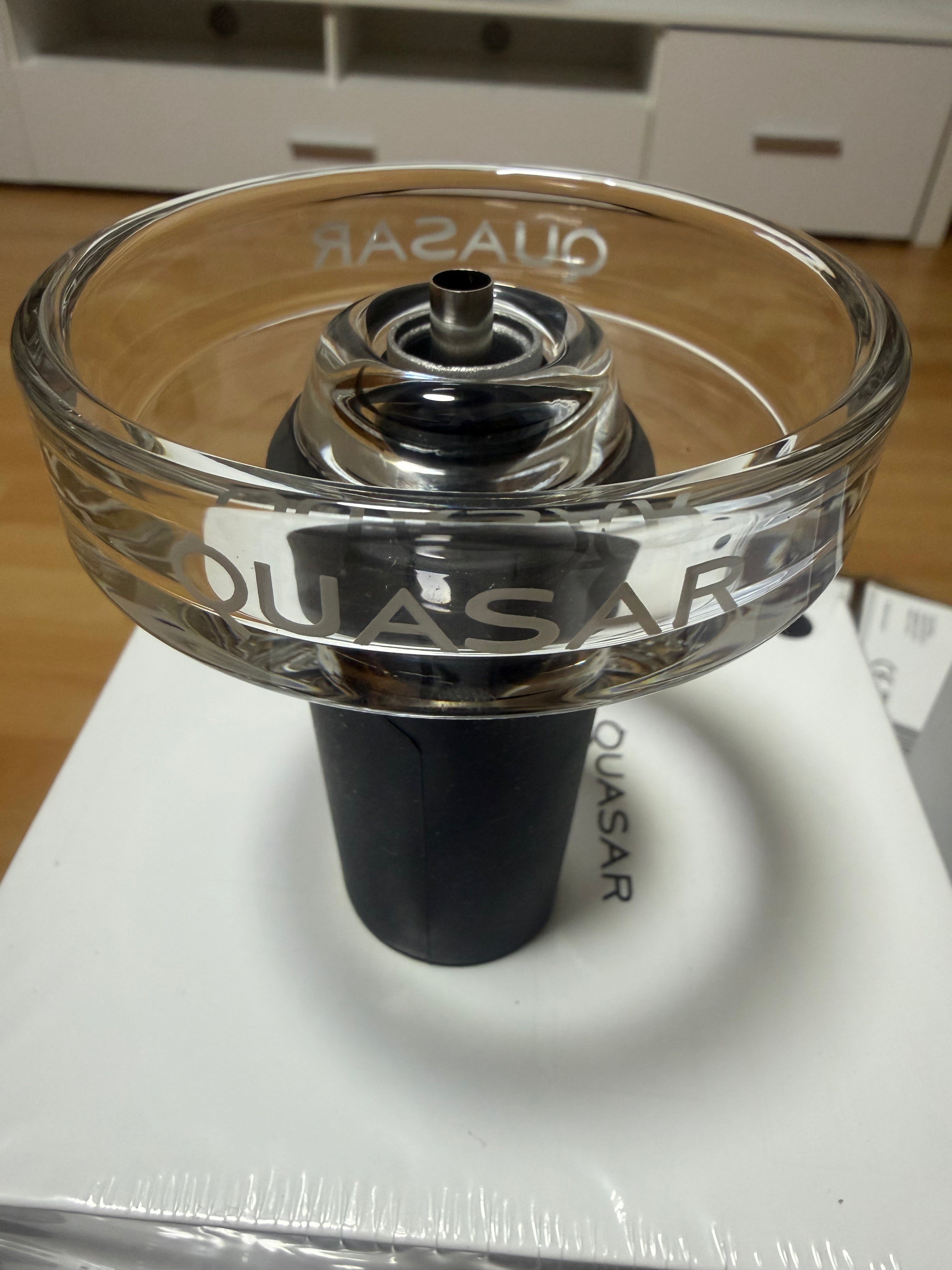 Quasar Kopf Schwarz Glasaufsatz Shisha Bowl mit Box