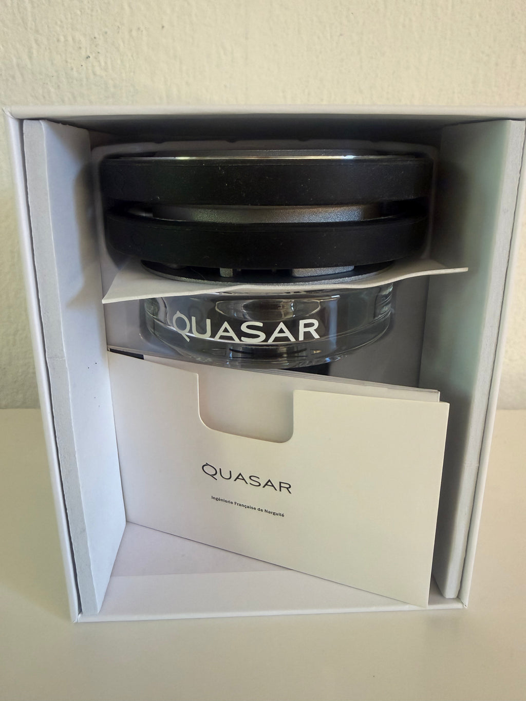 Quasar Kopf Schwarz Glasaufsatz Shisha Bowl mit Box